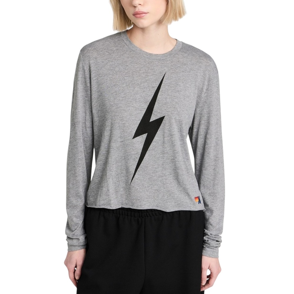 AVIATOR NATION Bolt Long Sleeve Boyfriend Tee